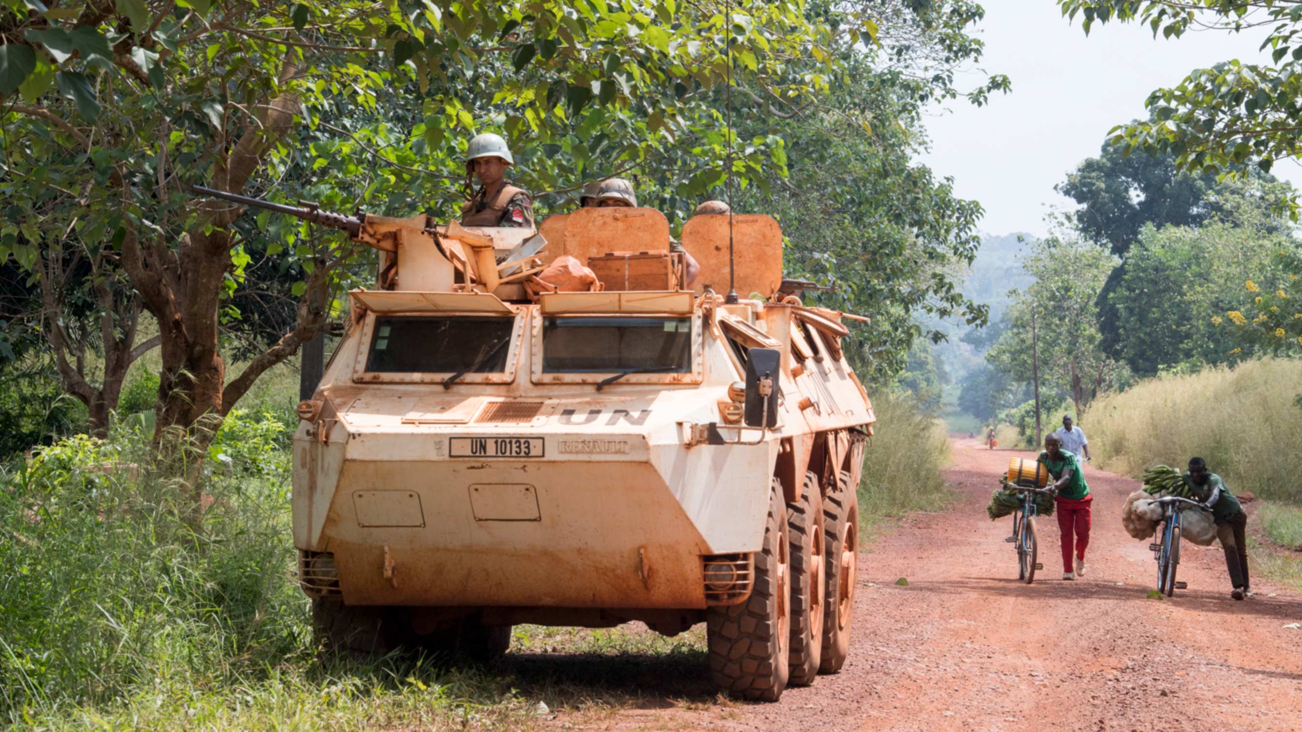 Minusca peacekeepers in Bangassou, Central African Republic