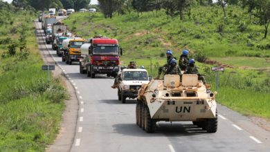 UN Minusca escorts convoy from Cameroon to Central African Republic