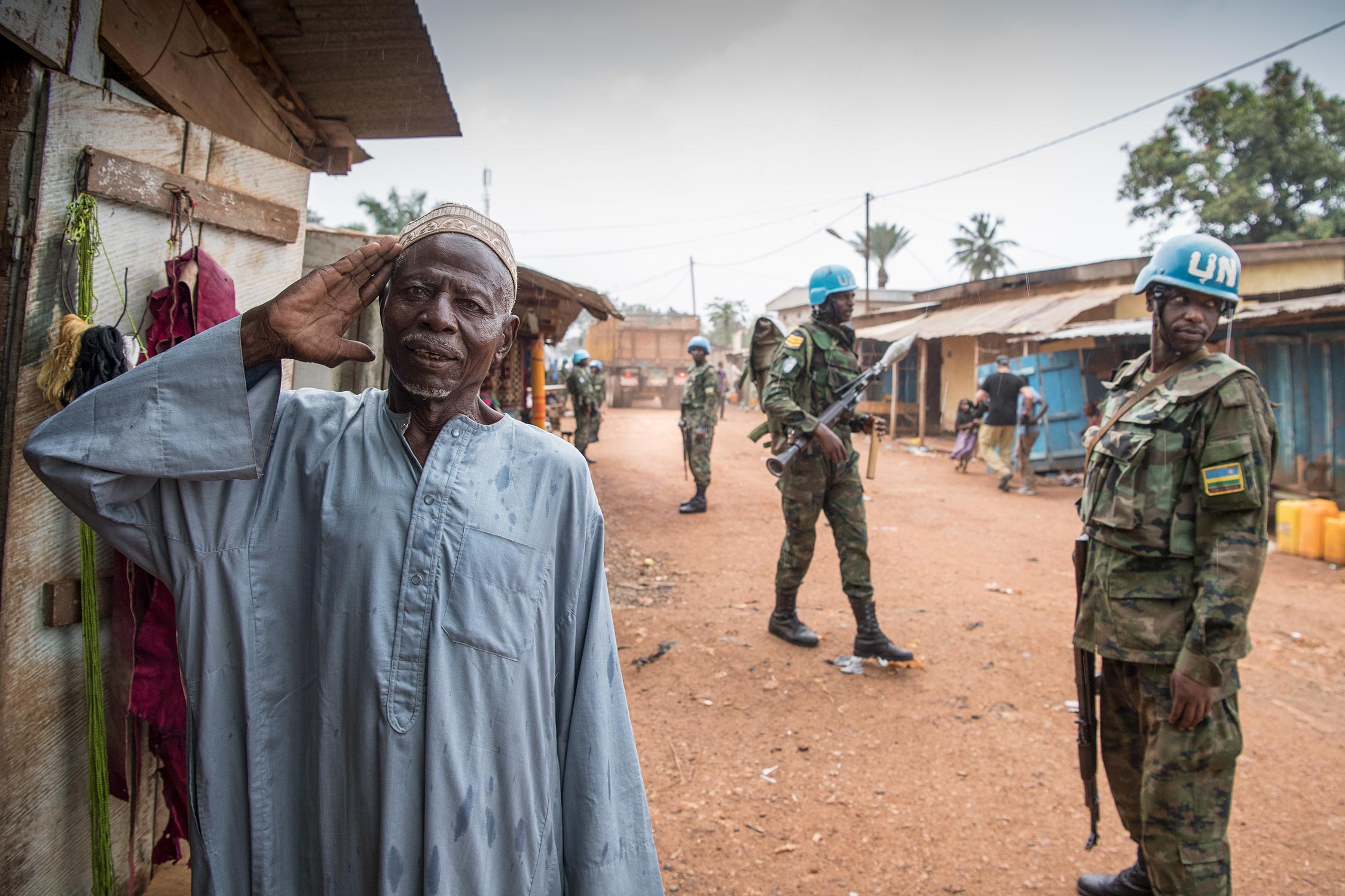 Minusca peacekeepers PK5, Bangui, Central African Republic