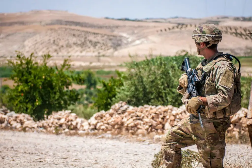 US Forces patrol Near Manbij, Syria