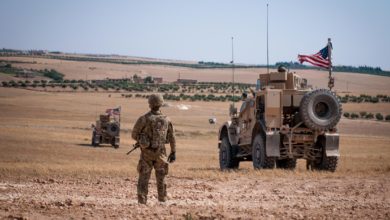 US Forces patrol Near Manbij, Syria