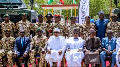Muhammadu Buhari during Army Day celebrations
