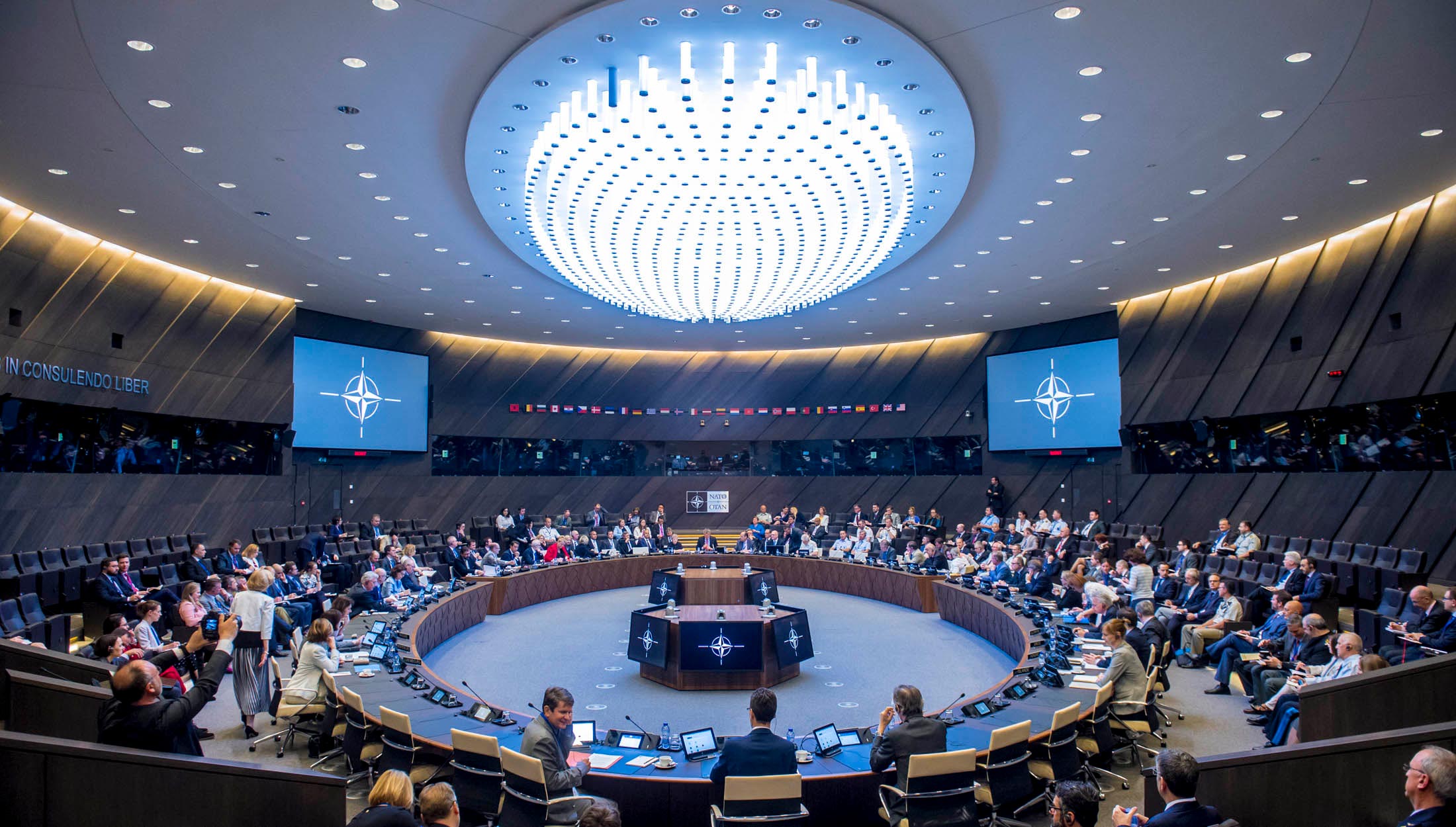 First NATO meeting in new headquarters