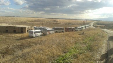 Buses bound for Foua and Kafriya in Syria