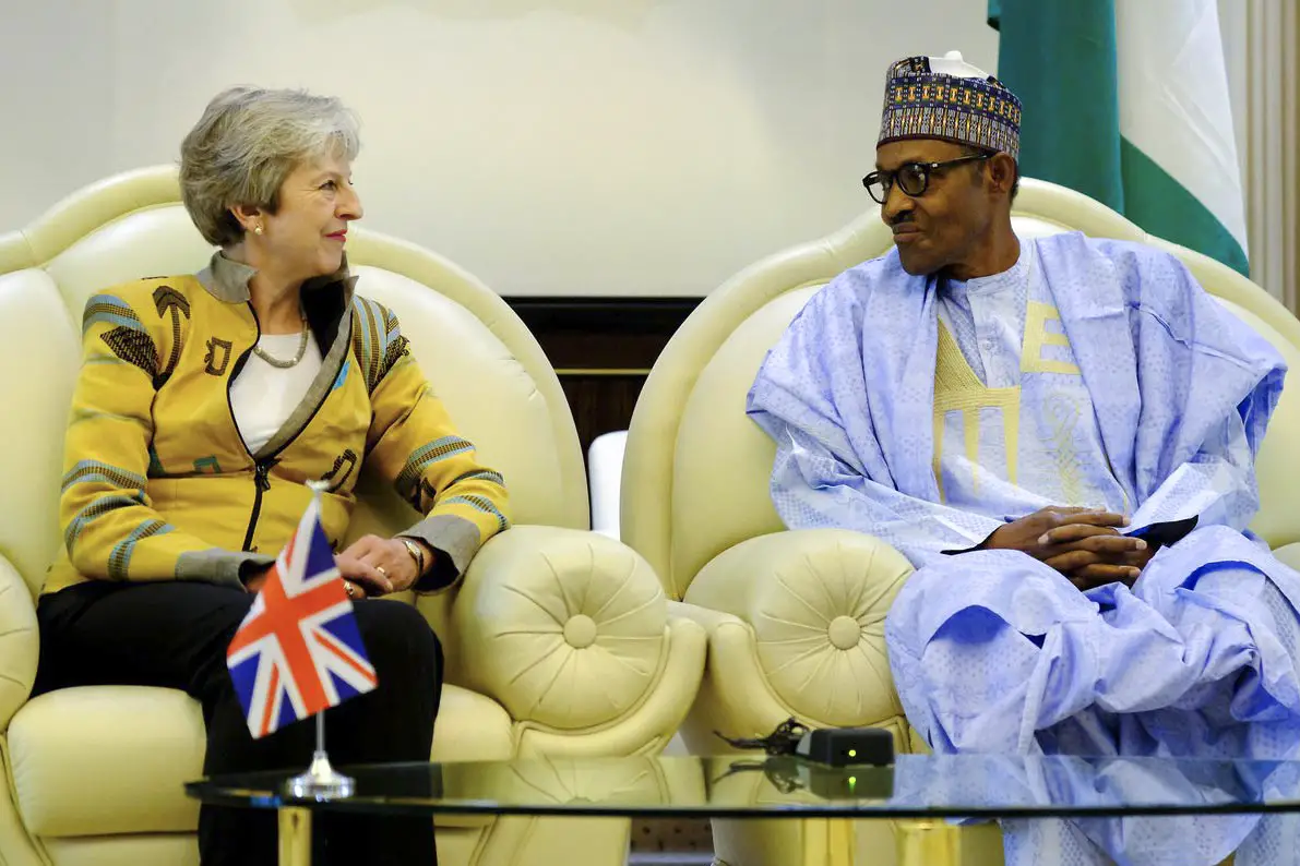 Theresa May meets Muhammadu Buhari