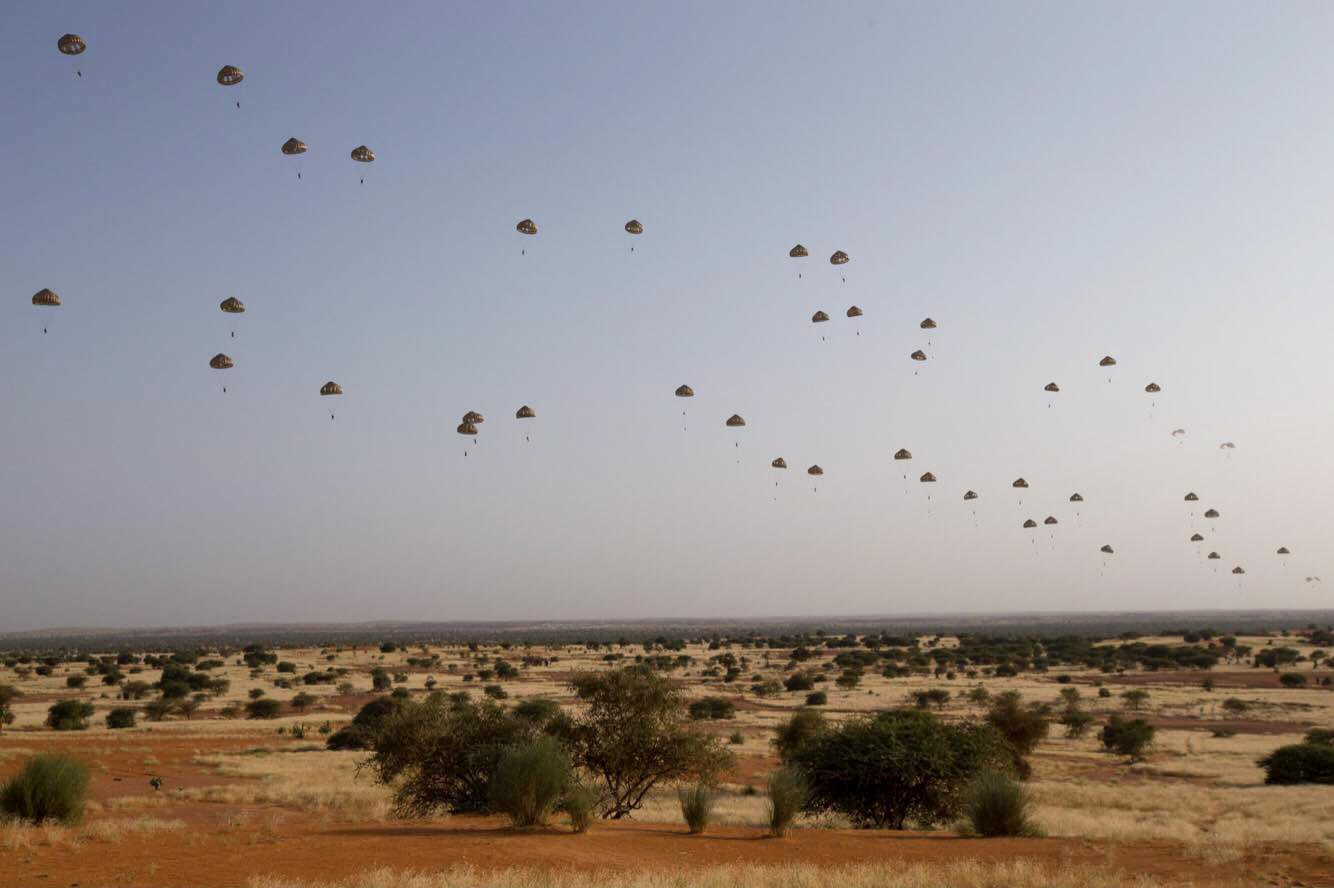 French troops parachute into the Menaka region of Mali