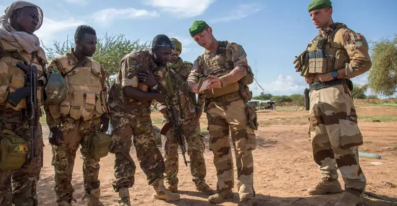 French paratroops train Mali soldiers