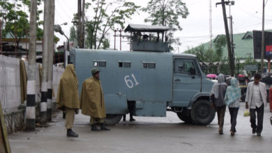 Police in Srinagar, Kashmir