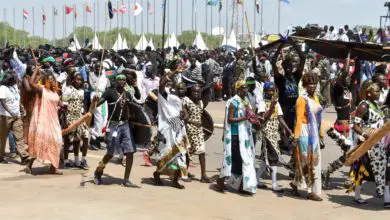 Crowds celebrate in Juba, South Sudan