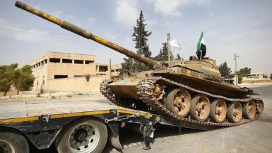 Syrian rebel tank in Idlib province