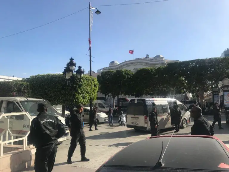 Aftermath of a reported explosion in Tunisia's capital Tunis
