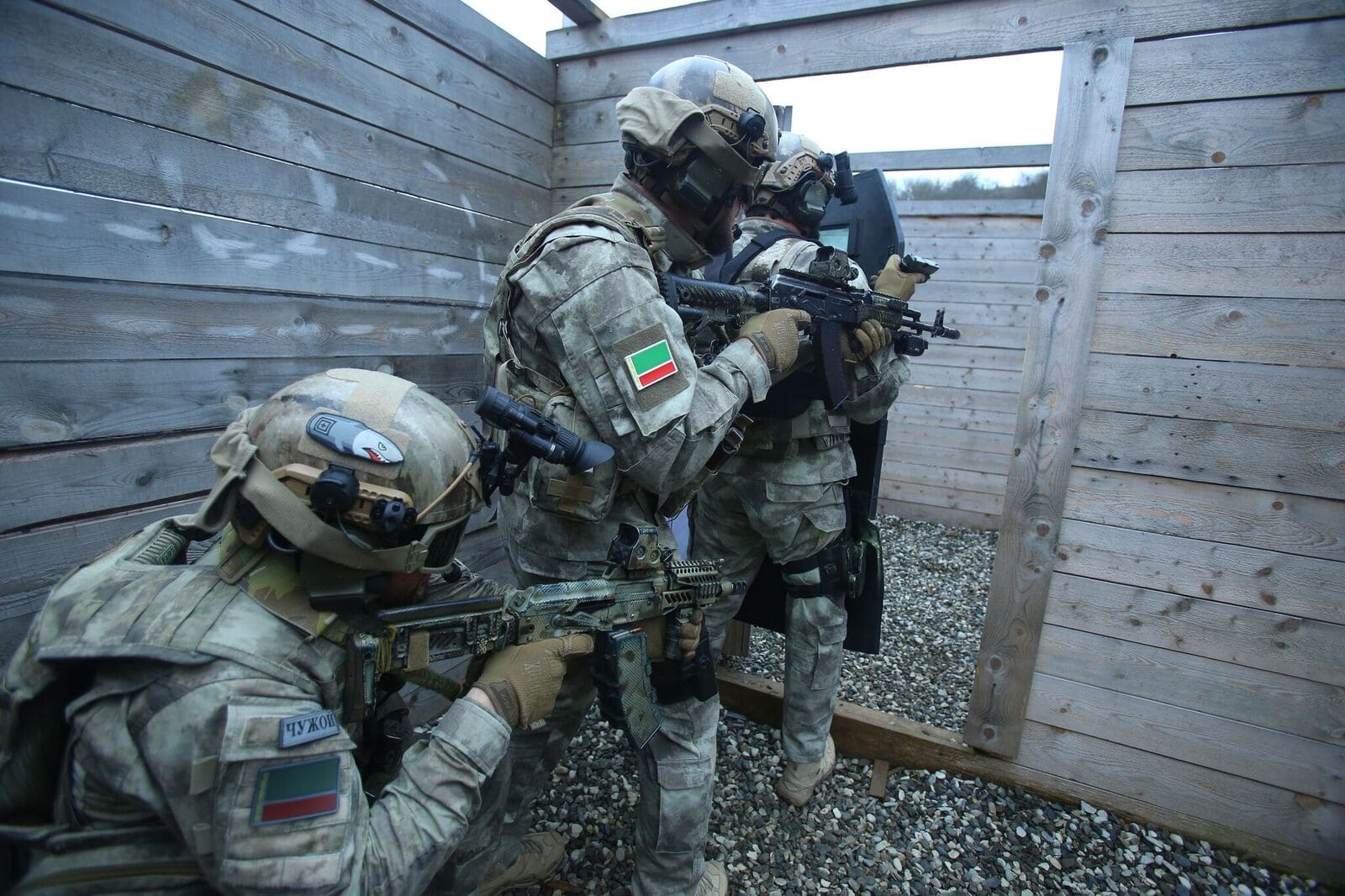 Tactical training at the Russian University of Spetsnaz (Special Operations Forces) in the Chechen Republic