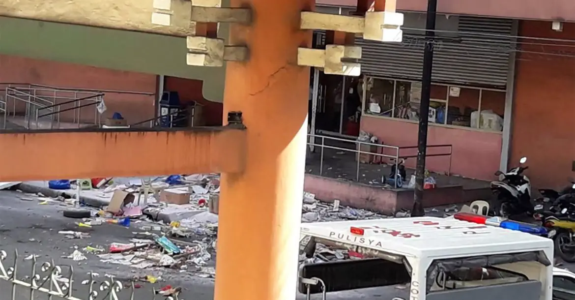 Aftermath of an explosion at the South Seas Mall in Cotobato City, the Philippines