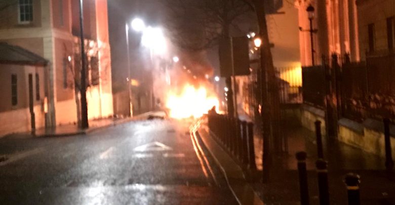 Suspected car bomb, Derry, Northern Ireland