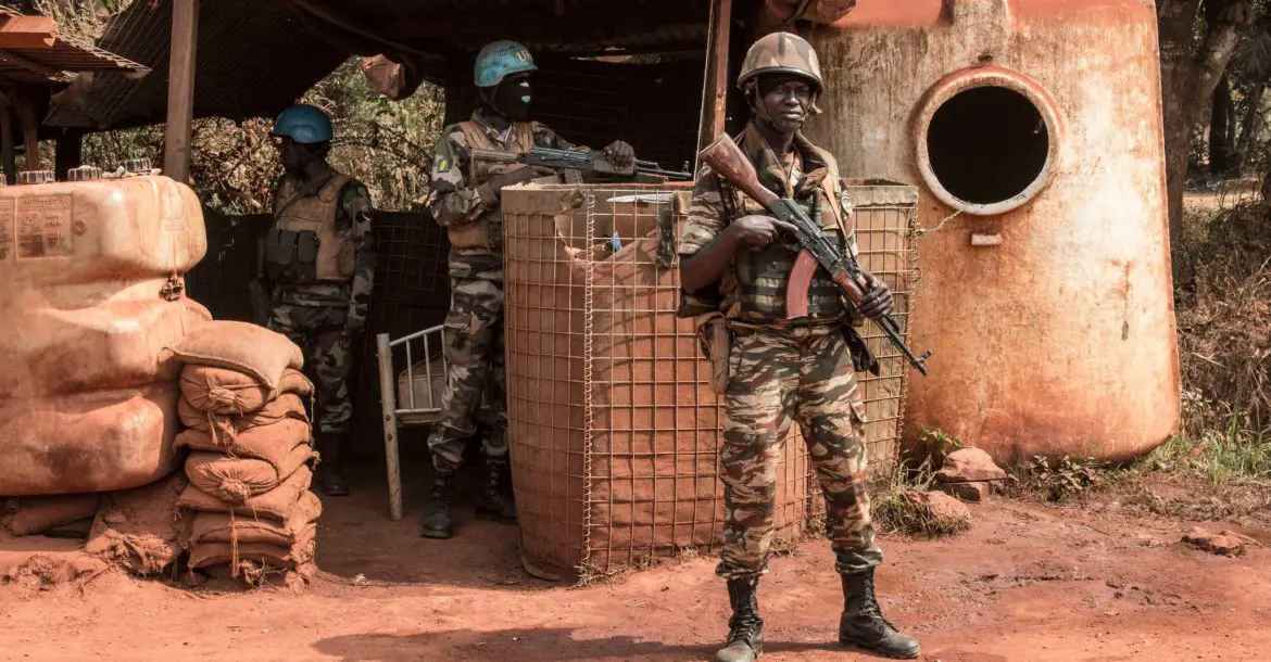 Minusca peacekeepers in Bambari