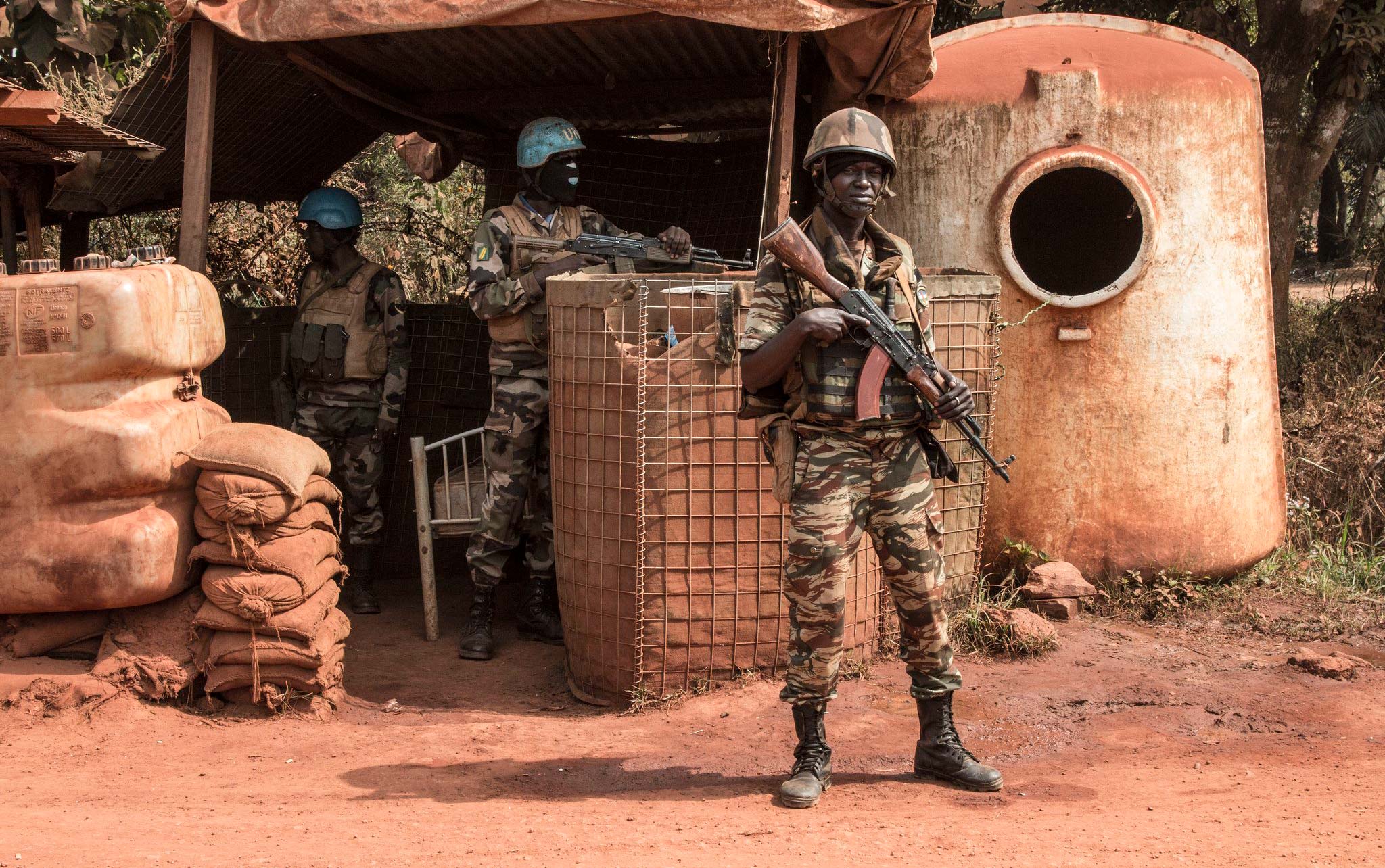 Minusca peacekeepers in Bambari