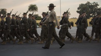 US Marine Corps recruits