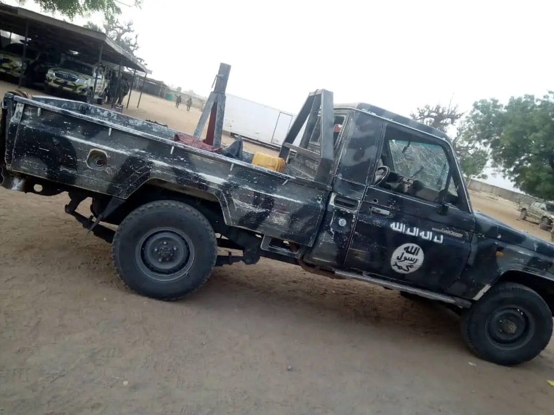 Islamic State West Africa province technical captured in Buni Yadi, Nigeria