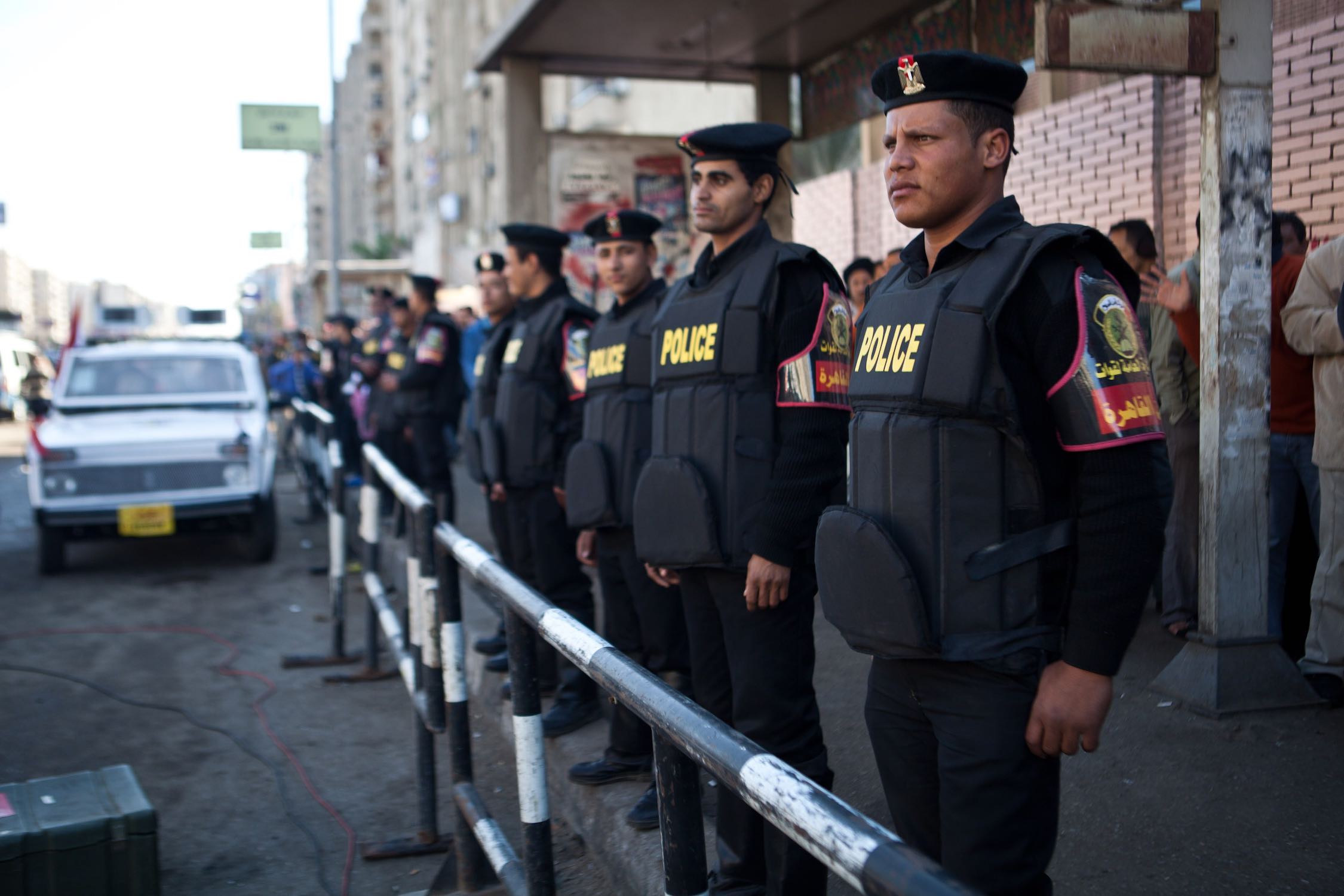 Egyptian police in Cairo