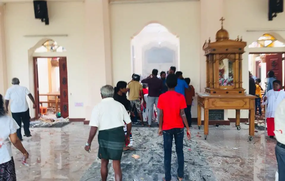 Bombing at bombing at St. Sebastian's Church in Sri Lanka on Easter