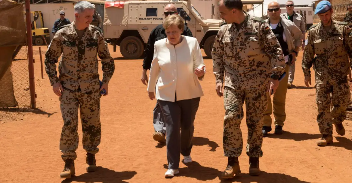 German Chancellor Angela Merkel in Gao, Mali