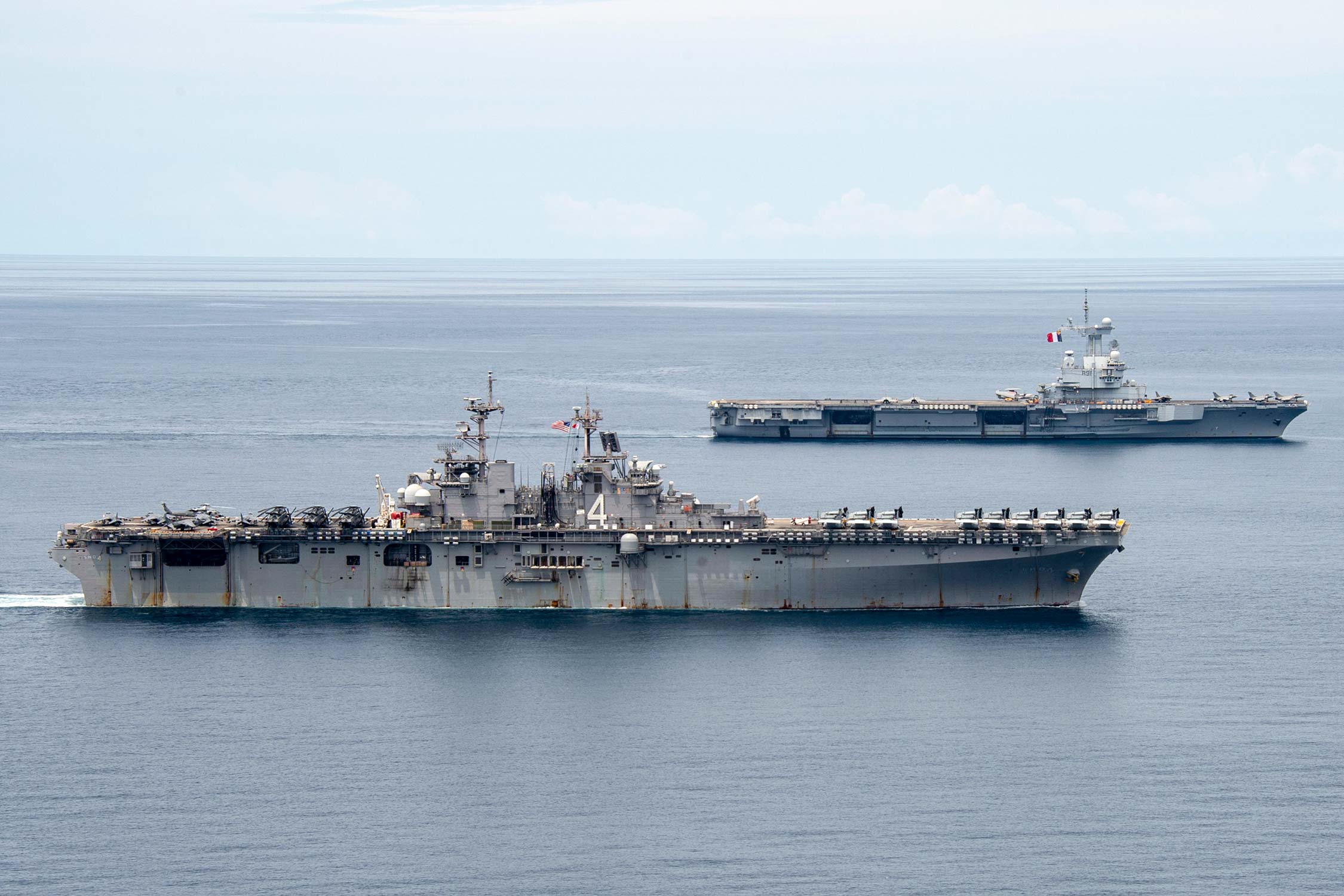 USS Boxer and FS Charles de Gaulle
