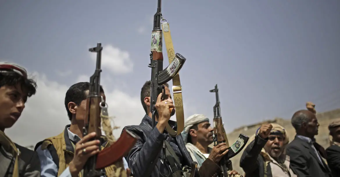 Houthi fighters in Yemen
