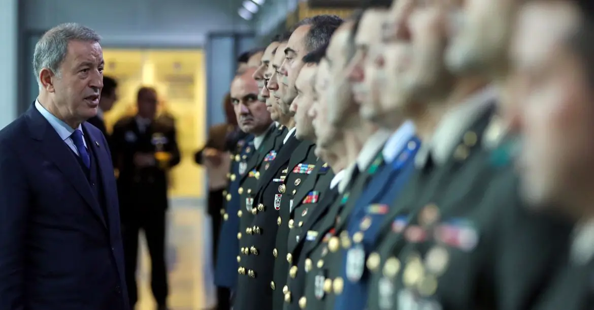 Turkey's defense minister Hulusi Akar visits NATO HQ