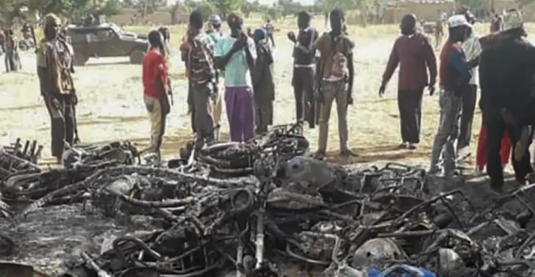 Motorcycles destroyed during joint Mali-Niger operation
