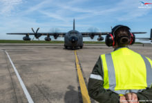 KC-130J lands in France