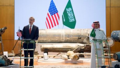 US Special Representative for Iran Brian Hook and Saudi Foreign Minister Adel al-Jubeir.