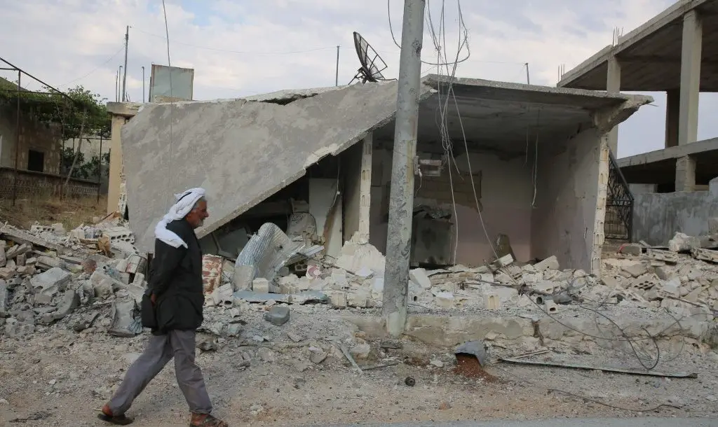 A destroyed home in Idlib, Syria.