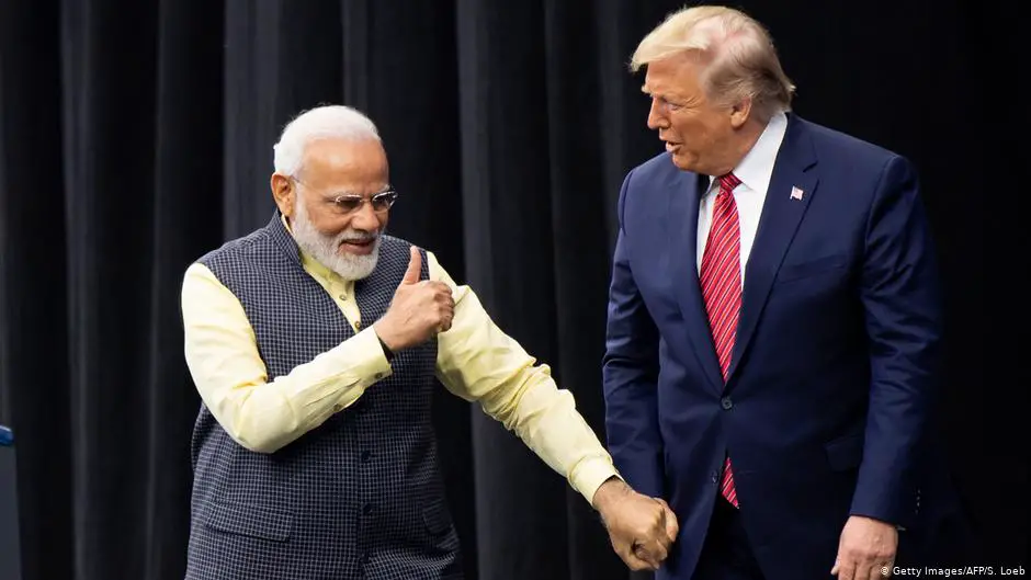 Indian Prime Minister Narendra Modi with US President Donald Trump.