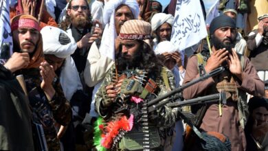Photo of Taliban militants and villagers attend a gathering to celebrate the peace deal with the US in Afghanistan’s Laghman province on March 2, 2020