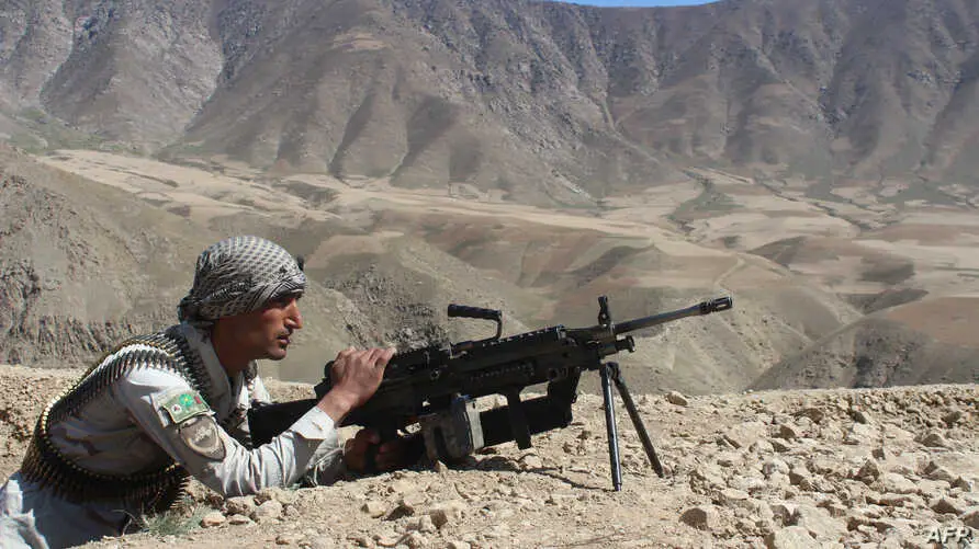 An Afghan security force member during a military operation in Jurm district, Badakhshan province, Afghanistan.