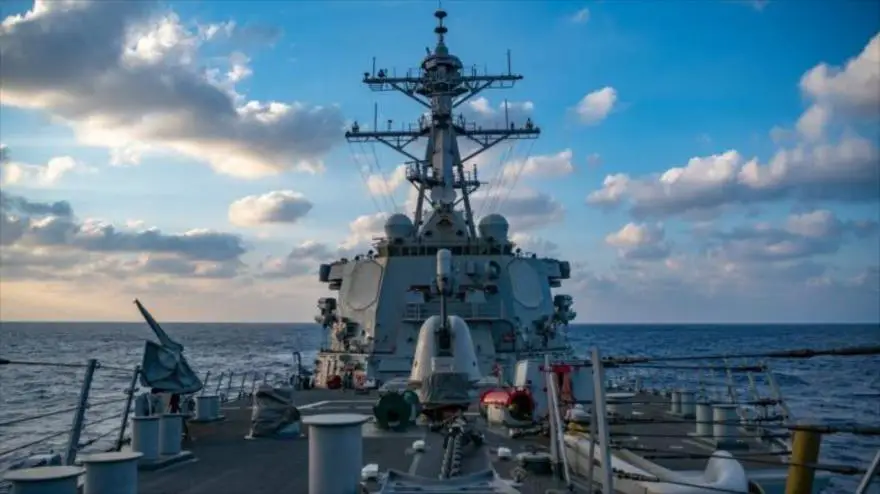 The guided-missile destroyer USS Barry in the South China Sea earlier this year.