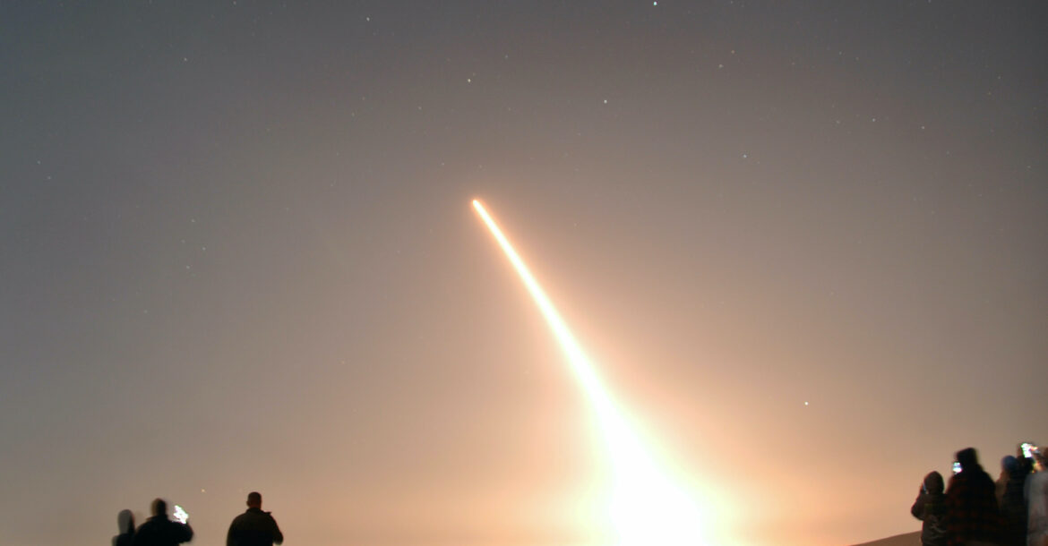 An Air Force Global Strike Command unarmed Minuteman III intercontinental ballistic missile launches during an operational test at 12:27 a.m. Pacific Time, Thursday, October 29, 2020, at Vandenberg Air Force Base, California