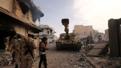 Soldiers loyal to Libya's UN-backed Government of National Accord (GNA) in the coastal city of Sirte.