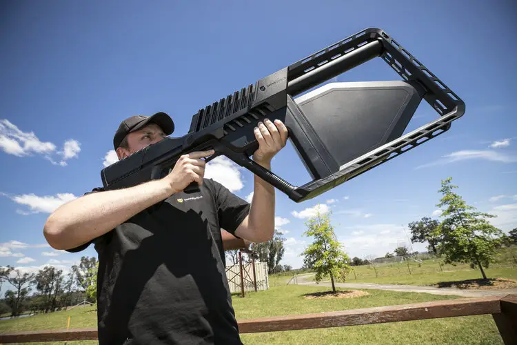 DroneShield’s DroneGun, an optical system to better identify and help neutralize armed drones.