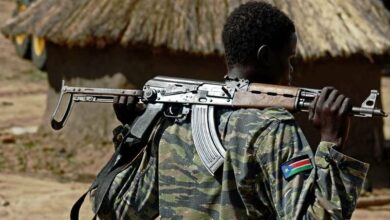South Sudanese soldier.