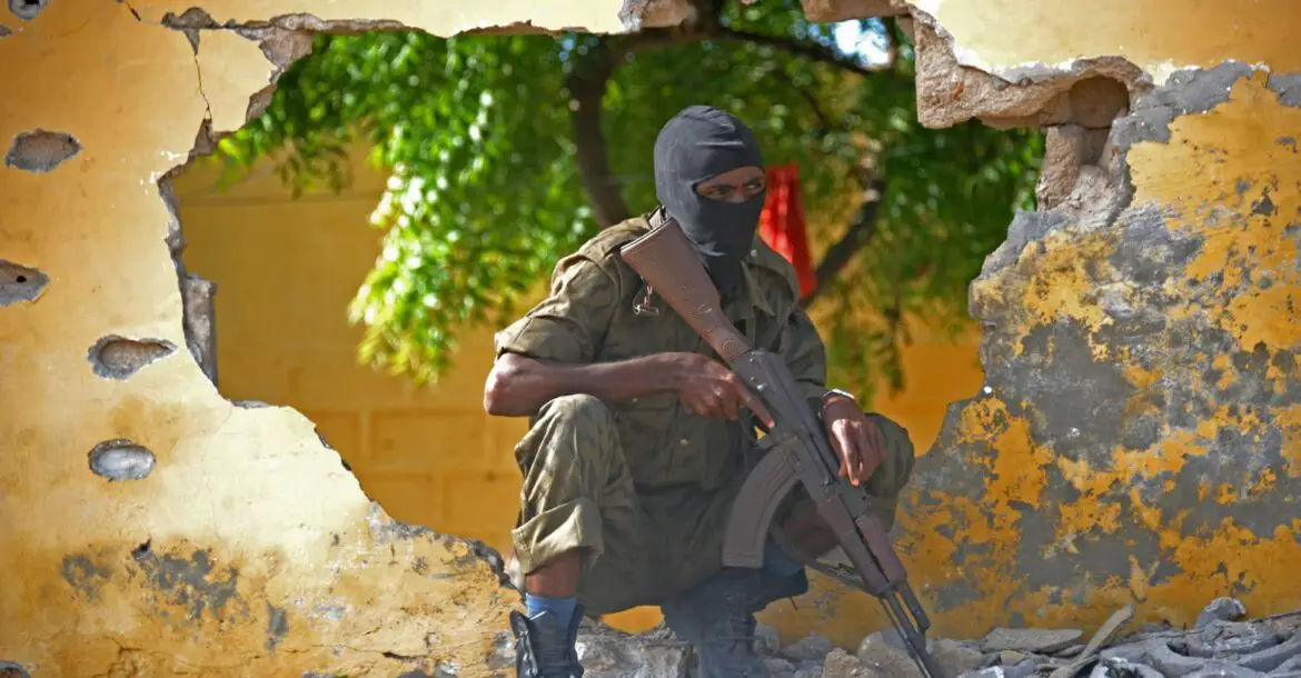 A Somali soldier in the Somali capital Mogadishu.
