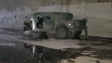 THe recovered Humvee