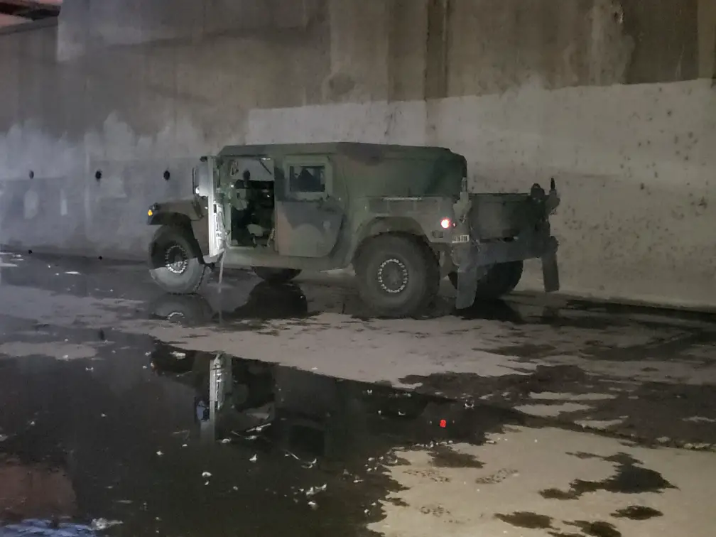 THe recovered Humvee