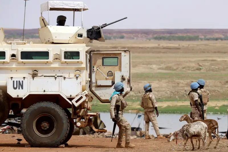 Senegalese soldiers from the UN peacekeeping mission in Mali, MINUSMA, on July 24, 2019.