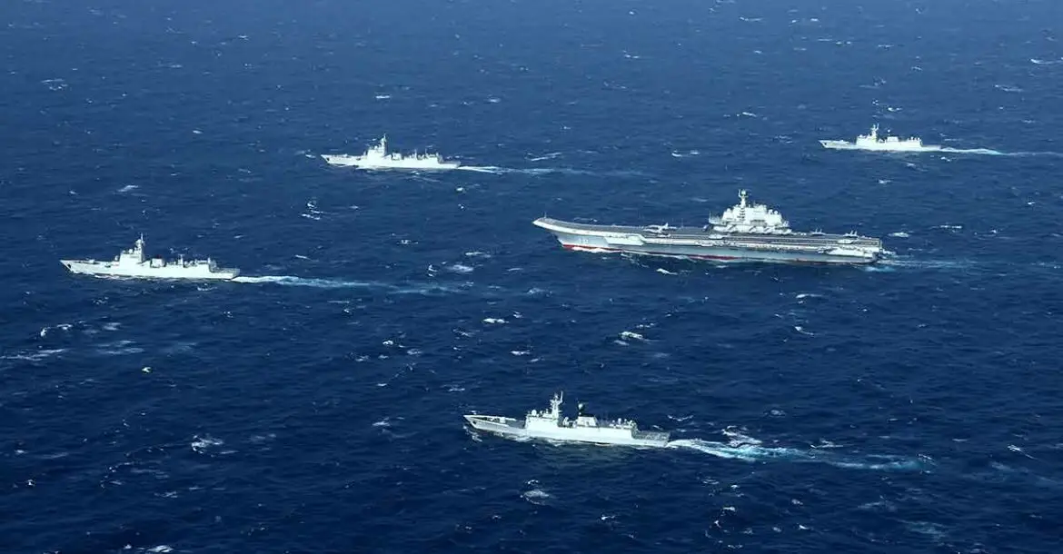 Chinese ships in the South China Sea.