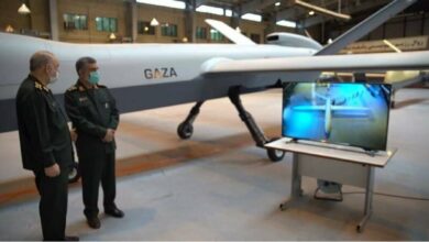 Iran's Revolutionary Guards unveils a new combat drone dubbed "Gaza."