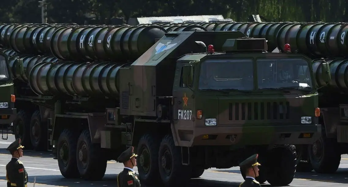 HQ-9 surface-to-air missile in a parade