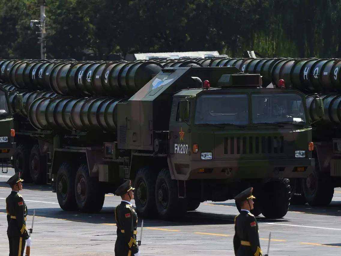 HQ-9 surface-to-air missile in a parade
