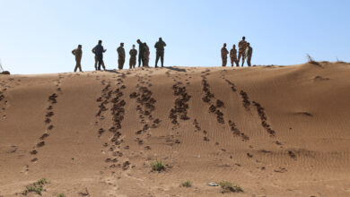 Planners for exercise African Lion 21 survey a small arms weapons range during a visit to Morocco, January 20, 2021