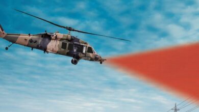 laser-based helicopter obstacle detection system